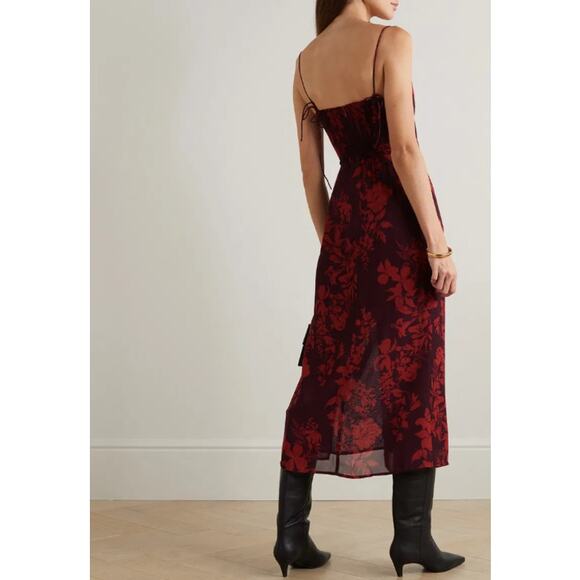 Reformation Kourtney Floral Midi Slip Dress Divina Size 2 - Picture 2 of 11